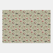 De Kerstman op Khaki Brown Inpakpapier Vel (Voorkant 3)