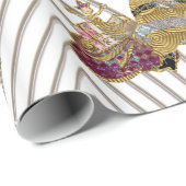 De kerstman op weg naar 3 kerst cadeaupapier (Rol Hoek)