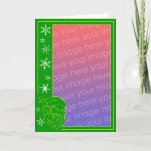De Kerstman personaliseerde de Kaart van Groeten (Voorkant)