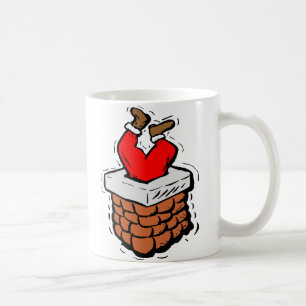 De Kerstman plakte in Schoorsteen Koffiemok