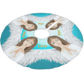 De kerstman Prays Angel Kerstboom Rok (Gekanteld)