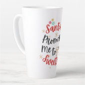 De Kerstman promoveert me tot Kerstmis Latte Mok (Linkerhoek)