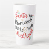 De Kerstman promoveert me tot Kerstmis Latte Mok (Voorkant)