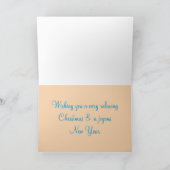 De kerstman raakt het Strand Feestdagen Kaart (Binnen)