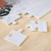 De kerstman rijdt in een paardje legpuzzel (Zijkant)