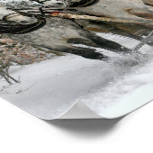 De kerstman rijdt in een paardje poster (Hoek)