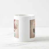 De kerstman rijdt met de fiets koffiemok (Center)