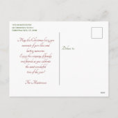 De Kerstman rijdt op een motorfiets Vrolijk Kerstf Feestdagenkaart (Achterkant)