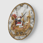 De Kerstman rijdt op een slee met rendieren Grote Klok (Hoek)