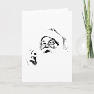 De kerstman roken. De  kerstman rokt een sigaret. Feestdagen Kaart