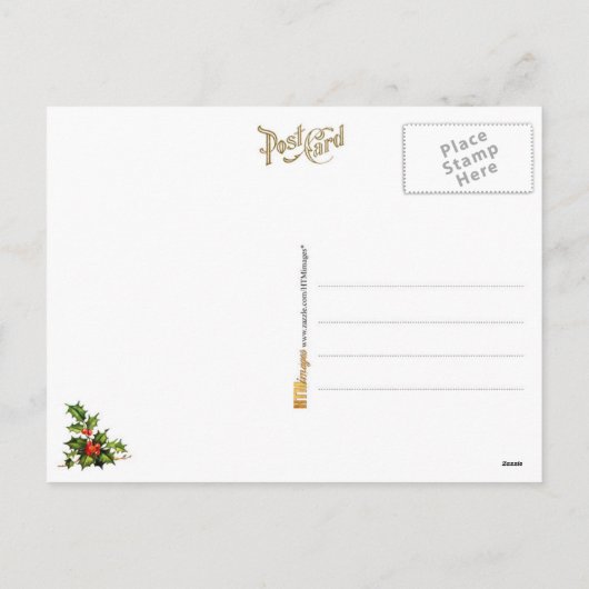 De Kerstman rookt een pijp Feestdagenkaart (Achterkant)