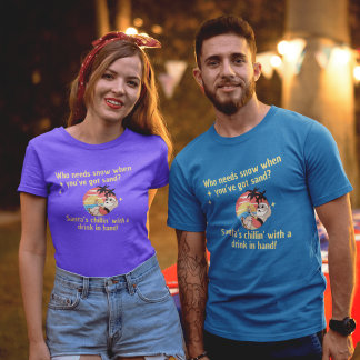 De Kerstman ruilde de Noordpool voor Cocktails Xma T-shirt