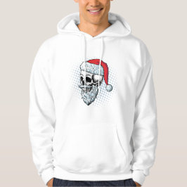 De Kerstman schedel Claus: Feestelijk Fusion T-shi Hoodie