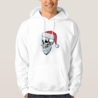 De Kerstman schedel Claus: Feestelijk Fusion T-shi Hoodie