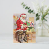 De kerstman schildert het Nieuwe Huis van de Speel Briefkaart (Staand voorkant)