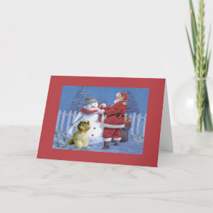 De Kerstman Snowman1 van de Kerstkaart van de Feestdagen Kaart