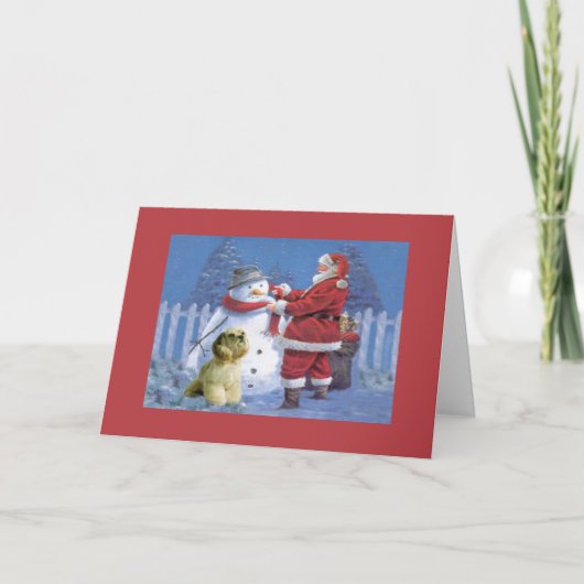 De Kerstman Snowman1 van de Kerstkaart van de Feestdagen Kaart (Voorkant)