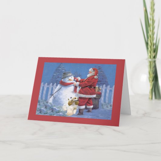 De Kerstman Snowman2 van de Kerstkaart van de Feestdagen Kaart (Voorkant)