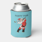 De kerstman speelt golf op het negende gat blikjeskoeler (Blikje Achterkant)
