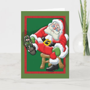 De Kerstman stapte op de Elf Feestdagen Kaart