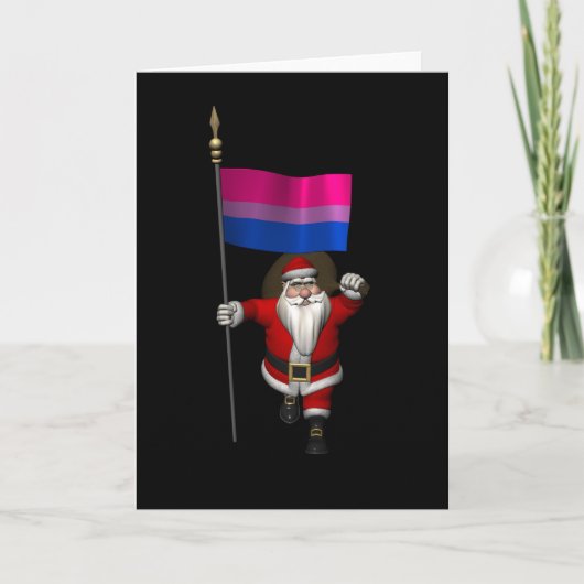 De kerstman steunt biseksualiteit op vlag kaart (Voorkant)