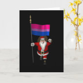 De kerstman steunt biseksualiteit op vlag kaart (Gele Bloem)