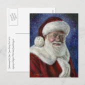 De Kerstman tussen de sterren Feestdagenkaart (Voorkant / Achterkant)