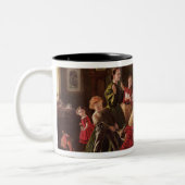 De kerstman tweekleurige koffiemok (Links)
