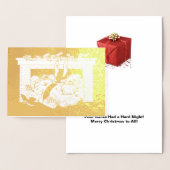 De kerstman valt de schoorsteen in, ZSSPG Folie Kaarten (Display)