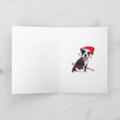 De Kerstman van Boston Terriers Feestdagen Kaart (Binnen)