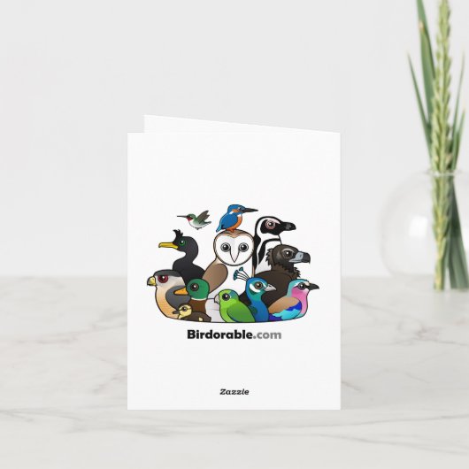 De Kerstman van Chickadee Feestdagen Kaart (Achterkant)