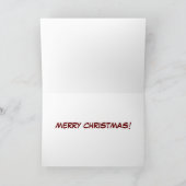 De Kerstman van de fietser Feestdagen Kaart (Binnen)