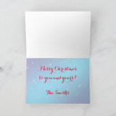 De Kerstman van de fietser van "vrolijke Kerstmis" Feestdagen Kaart (Binnen)