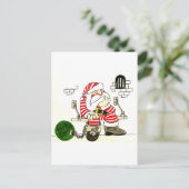 DE KERSTMAN VAN DE GEVANGENIS FEESTDAGENKAART (Staand voorkant)