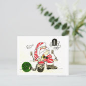 DE KERSTMAN VAN DE GEVANGENIS FEESTDAGENKAART (Staand voorkant)