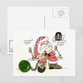 DE KERSTMAN VAN DE GEVANGENIS FEESTDAGENKAART (Voorkant / Achterkant)