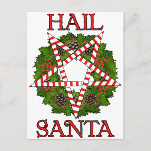 De Kerstman van de hagel Feestdagenkaart