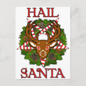 De Kerstman van de hagel Feestdagenkaart (Voorkant)