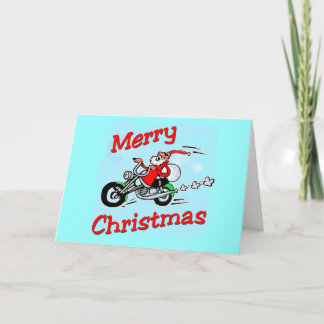 De Kerstman van de motorfiets Feestdagen Kaart