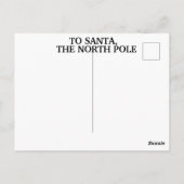 De kerstman van de Noordpool Briefkaart (Achterkant)