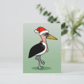 De Kerstman van de Ooievaar van de maraboe Feestdagenkaart (Staand voorkant)