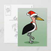 De Kerstman van de Ooievaar van de maraboe Feestdagenkaart (Voorkant / Achterkant)