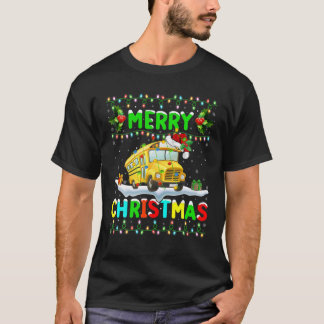 De kerstman van de School van Xmas de Verlichting  T-shirt