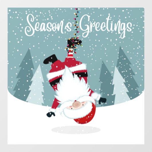 De kerstman van de Seizoengroet Raamsticker (Vel)