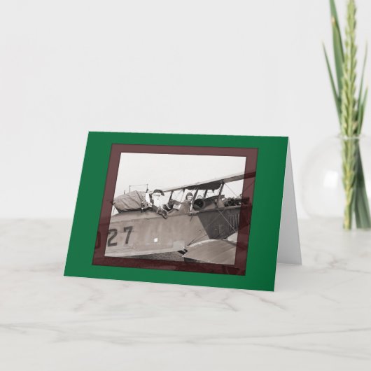 De Kerstman van de tweedekker Feestdagen Kaart (Voorkant)