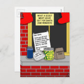 De Kerstman van de verkenner behandelt Feestdagenkaart (Voorkant / Achterkant)