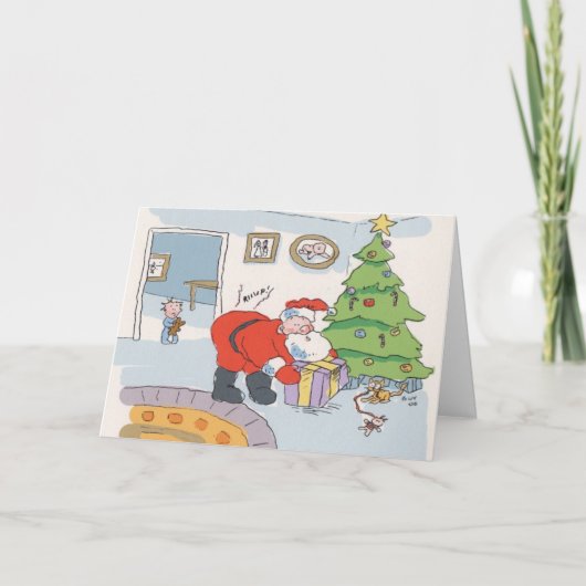 De Kerstman van de verrassing Feestdagen Kaart (Voorkant)