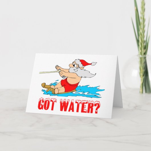 De Kerstman van de waterski Feestdagen Kaart (Voorkant)