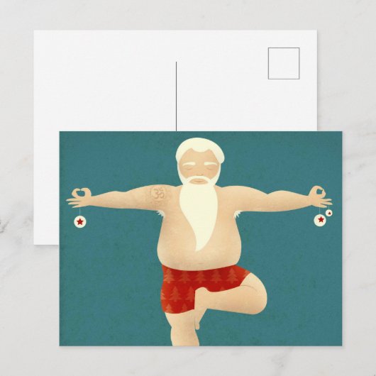 De Kerstman van de yogi - het Briefkaart van (Voorkant / Achterkant)