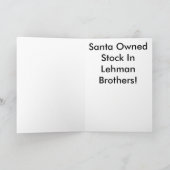 De Kerstman van de zelfmoord Feestdagen Kaart (Binnen)